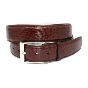 TORINO Lizard Leather Belt In
Cognac